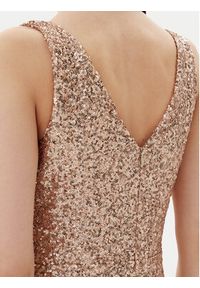 Rinascimento Sukienka koktajlowa CFC0123778003 Złoty Regular Fit. Kolor: złoty. Materiał: syntetyk. Styl: wizytowy #3