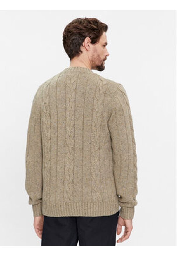 Jack & Jones - Jack&Jones Sweter 12247818 Beżowy Regular Fit. Kolor: beżowy. Materiał: syntetyk