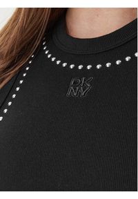 DKNY Top DJ5T1694 Czarny Slim Fit. Kolor: czarny. Materiał: bawełna #4