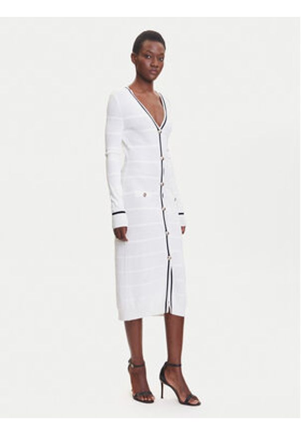 Marciano Guess Sweter 171623 Biały Classic Fit. Kolor: biały. Materiał: wiskoza