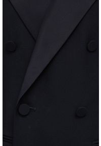 Polo Ralph Lauren Marynarka wełniana 211815087001 kolor czarny dwurzędowa gładka. Okazja: na co dzień. Typ kołnierza: polo. Kolor: czarny. Materiał: wełna. Wzór: gładki. Styl: casual, klasyczny #4