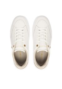 TOMMY HILFIGER - Tommy Hilfiger Sneakersy Th Chic Cupsole FW0FW09106 Écru. Kolor: kremowy. Materiał: skóra #2