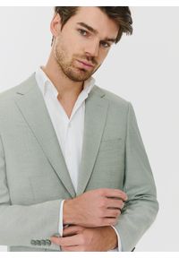 Pako Lorente - PAKO LORENTE – Zielona marynarka męska bez podszewki. Okazja: na co dzień. Kolor: zielony. Materiał: jeans. Sezon: wiosna. Styl: casual, sportowy #6