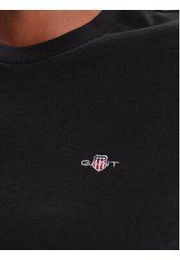 GANT - Gant T-Shirt Shield 4200200 Czarny Regular Fit. Kolor: czarny. Materiał: bawełna