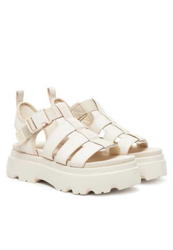 Ugg Sandały W Cora 1152698 Écru. Materiał: skóra, nubuk