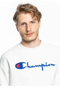 Bluza męska Champion Premium Reverse Weave Fleece Sweatshirt (215160-WW001). Kolor: biały. Materiał: materiał. Styl: elegancki, sportowy