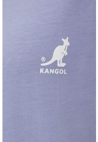 Kangol t-shirt bawełniany kolor fioletowy KLEU006.D-115. Kolor: fioletowy. Materiał: bawełna #2