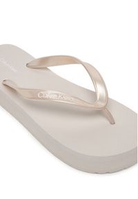 Calvin Klein Japonki Flatform Flip Flop Met Tpu HW0HW03120 Srebrny. Kolor: srebrny. Materiał: syntetyk #5