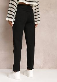 Renee - Czarne Jeansy Mom Fit High Waist Kasena. Okazja: na co dzień. Stan: podwyższony. Kolor: czarny. Styl: klasyczny, casual #3