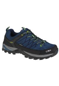 Buty trekkingowe męskie CMP Rigel Low. Zapięcie: sznurówki. Kolor: wielokolorowy, niebieski, czarny. Materiał: tkanina, materiał, skóra, syntetyk. Szerokość cholewki: normalna