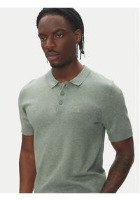 Lindbergh Polo 30-800159 Zielony Slim Fit. Typ kołnierza: polo. Kolor: zielony. Materiał: wiskoza #5