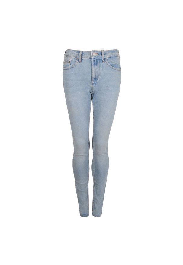 Calvin Klein Jeansy "Skinny". Materiał: jeans. Wzór: aplikacja