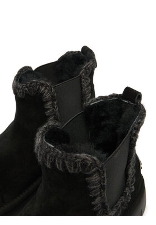 Mou Śniegowce MU.FW531037A Czarny. Kolor: czarny. Materiał: zamsz, skóra