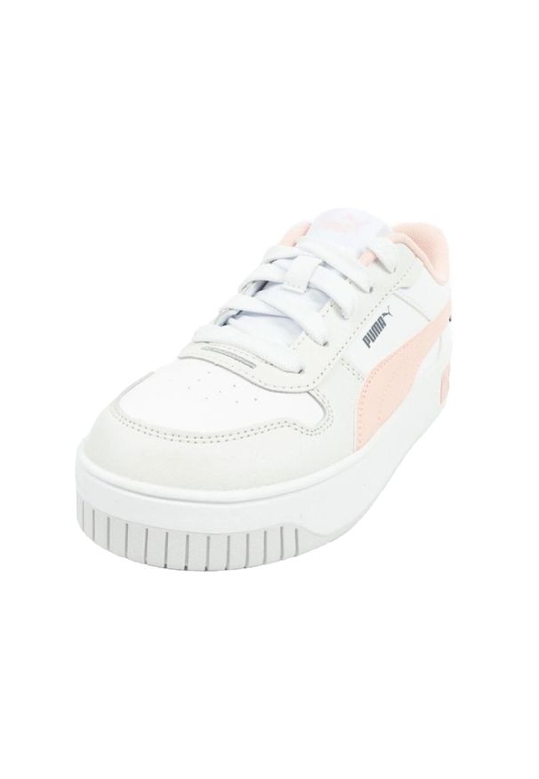 Puma - Skórzane Buty Carina Dla Dzieci. Kolor: różowy, biały, wielokolorowy. Materiał: skóra. Sport: turystyka piesza