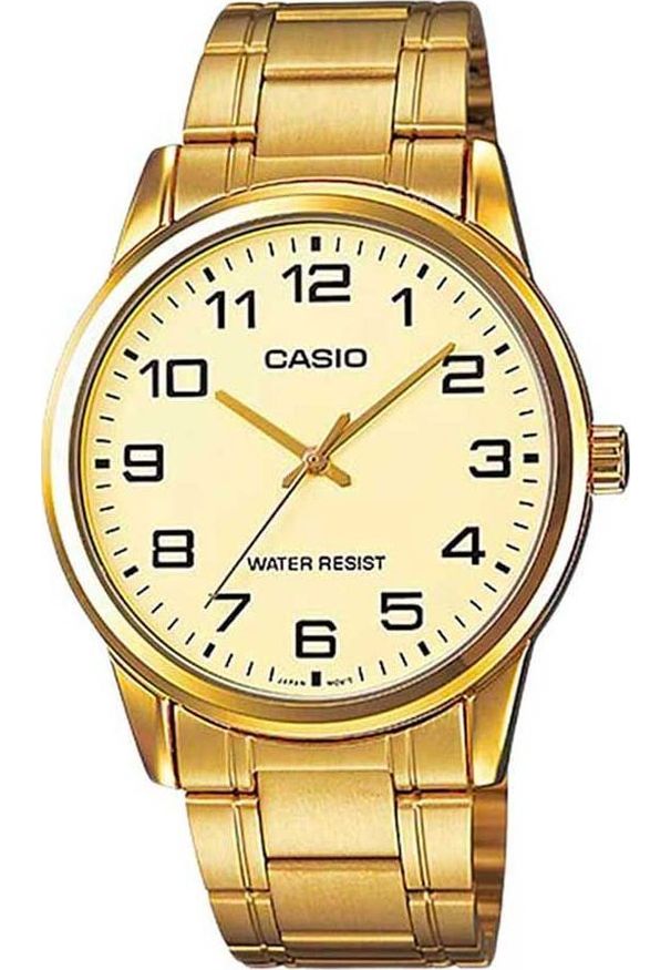 Zegarek Casio Zegarek marki Casio model MTP-V001G kolor Zółty. Akcesoria męski. Sezon: Cały rok NoSize