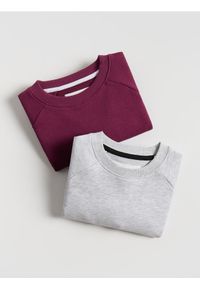 Reserved - Bawełniana bluza 2 pack - jasnoszary. Kolor: szary. Materiał: bawełna