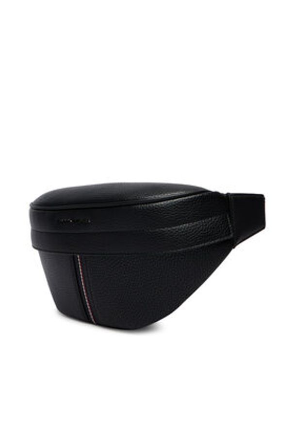 TOMMY HILFIGER - Tommy Hilfiger Nerka Th Central Bumbag AM0AM14171 Czarny. Kolor: czarny. Materiał: skóra