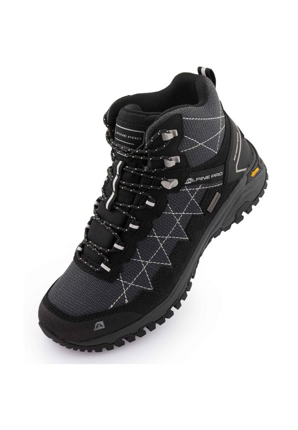 ALPINE PRO - Alpine Pro Kadewe Mid 41: Wodoodporne buty turystyczne unisex. Kolor: zielony. Styl: sportowy. Sport: turystyka piesza