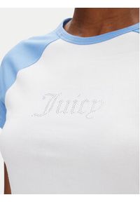 Juicy Couture T-Shirt Contrast JCWCT125307 Biały Slim Fit. Kolor: biały. Materiał: bawełna #4