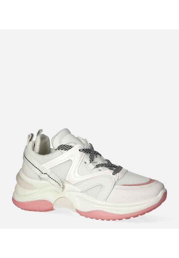 Casu - Białe buty sportowe sneakersy sznurowane casu 20g10/w. Kolor: biały
