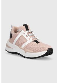 Guess sneakersy KADINN kolor różowy FL7KAD FAB12. Zapięcie: sznurówki. Kolor: różowy. Materiał: guma. Obcas: na platformie #2