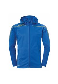 UHLSPORT - Kurtka dziecięca z kapturem Uhlsport Stream 22. Typ kołnierza: kaptur. Kolor: żółty, niebieski, wielokolorowy. Materiał: dresówka. Sport: piłka nożna #1
