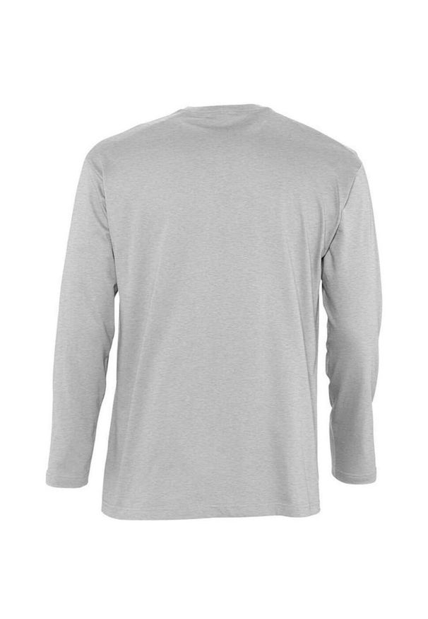 SOL'S - Męska Koszulka Z Długim Rękawem Monarch Melange. Kolor: szary. Długość rękawa: długi rękaw. Długość: długie. Sport: turystyka piesza