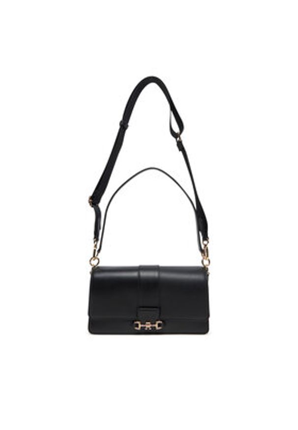 TOMMY HILFIGER - Tommy Hilfiger Torebka Heritage Leather Conv Crossover AW0AW17399 Czarny. Kolor: czarny. Materiał: skórzane