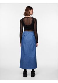 Pieces Spódnica jeansowa 17150001 Niebieski Regular Fit. Kolor: niebieski. Materiał: bawełna #3