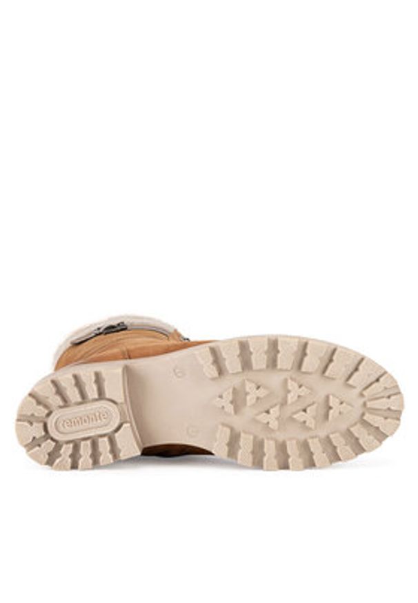 Remonte Trzewiki D0W72-22 Brązowy. Kolor: brązowy. Materiał: nubuk, skóra