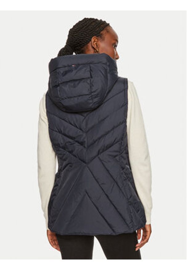 TOMMY HILFIGER - Tommy Hilfiger Bezrękawnik Chevron WW0WW42624 Granatowy Regular Fit. Kolor: niebieski. Materiał: syntetyk. Długość rękawa: bez rękawów