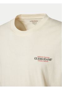 Guess Jeans T-Shirt M4BI75 K8FQ4 Écru Overshirt Fit. Materiał: bawełna