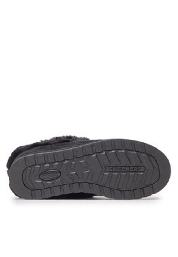 skechers - Skechers Kapcie BOBS Ice Angel 31204/BBK Czarny. Kolor: czarny. Materiał: materiał