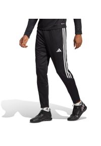 Spodnie do piłki nożnej męskie Adidas Tiro 23 Training Pant treningowe. Kolor: biały, czarny, wielokolorowy. Materiał: poliester