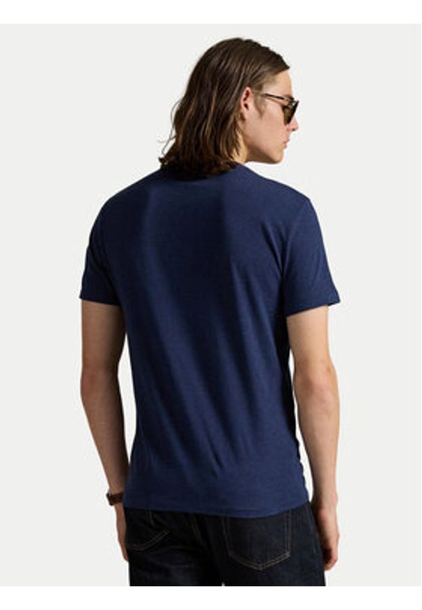 Polo Ralph Lauren T-Shirt 710671438282 Granatowy Slim Fit. Typ kołnierza: polo. Kolor: niebieski. Materiał: bawełna