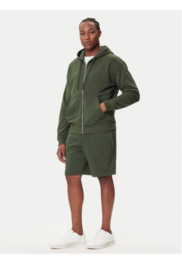 Hugo - HUGO Bluza Dapozip 50548651 Zielony Relaxed Fit. Kolor: zielony. Materiał: bawełna