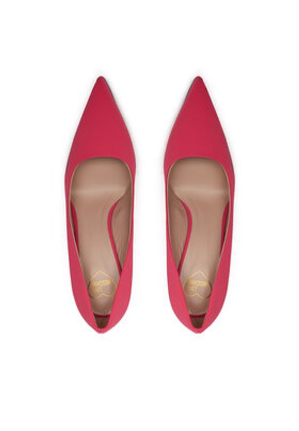 Love Moschino - LOVE MOSCHINO Szpilki JA10089G1MIM0502 Koralowy. Kolor: pomarańczowy. Materiał: materiał. Obcas: na szpilce