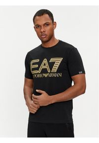 EA7 Emporio Armani T-Shirt 7M001106 AF10373 MC004 Czarny Regular Fit. Kolor: czarny. Materiał: bawełna