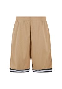 Urban Classics - Shorty Męskie Siatka Paski. Kolor: czarny, biały, wielokolorowy, beżowy. Wzór: paski. Sport: turystyka piesza