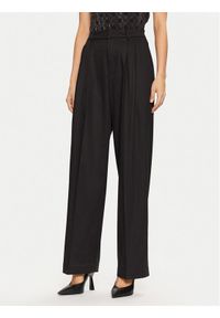 Guess Spodnie materiałowe W5RB68 WGXM2 Czarny Regular Fit. Kolor: czarny. Materiał: wiskoza