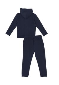 LEONE 1947 APPAREL - Podstawowy dres dziewczęcy z kapturem i zamkiem błyskawicznym na całej długości. Okazja: na uczelnię. Kolor: niebieski. Materiał: dresówka. Styl: sportowy