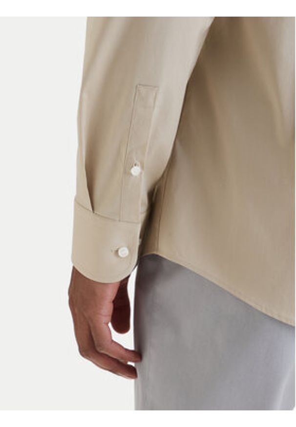 BOSS Koszula H-Hank-Kent-C1-214 50469345 Beżowy Slim Fit. Typ kołnierza: kołnierzyk klasyczny. Kolor: beżowy. Materiał: bawełna