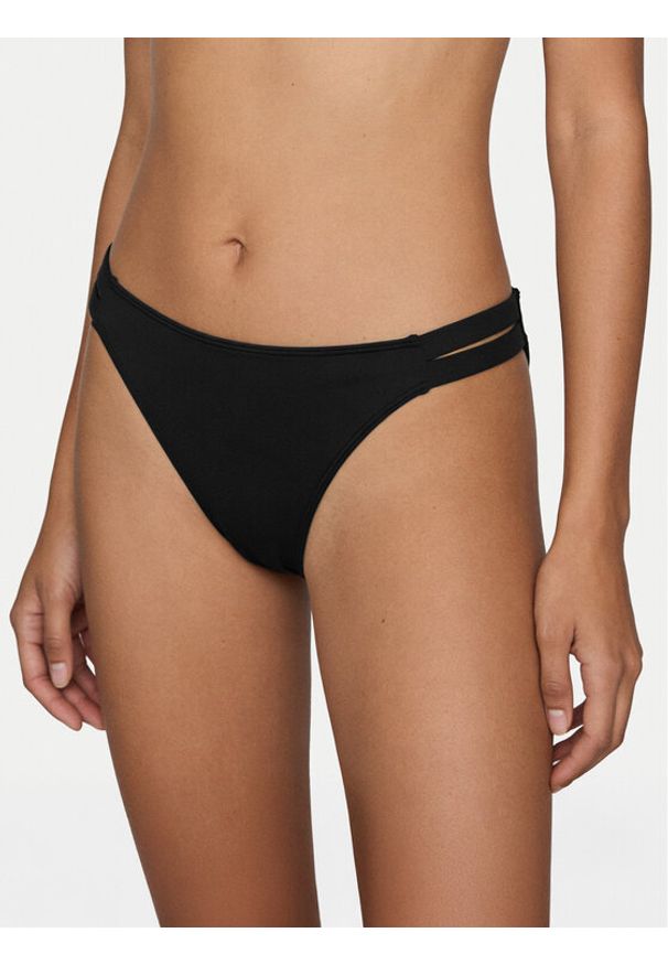 Roxy Dół od bikini Solid Essentials ERJX405186 Czarny. Kolor: czarny. Materiał: syntetyk