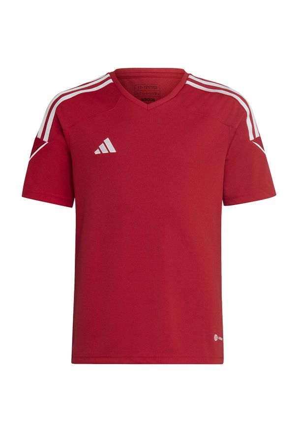 Adidas - Koszulka sportowa dla dzieci adidas Tiro 23 League Jersey. Kolor: czerwony. Materiał: jersey