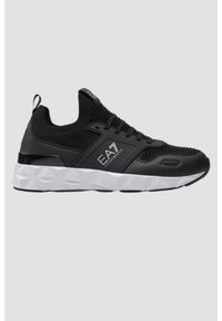 EA7 Emporio Armani - EA7 Czarne sneakersy z białą podeszwą, Rozmiar 44. Kolor: czarny