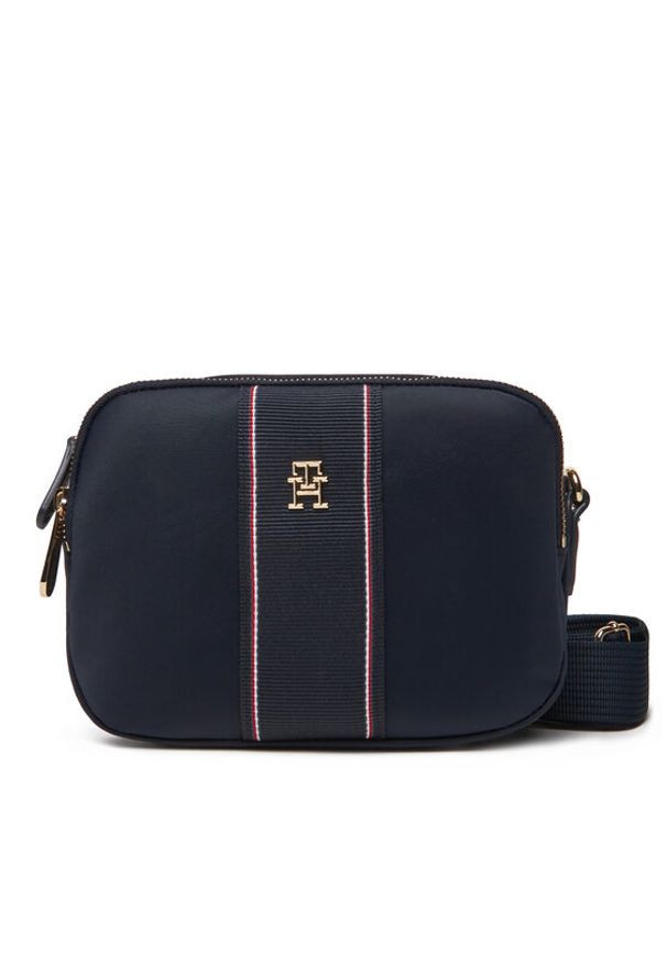 TOMMY HILFIGER - Tommy Hilfiger Torebka Poppy Camera Bag Corp AW0AW17230 Granatowy. Kolor: niebieski. Materiał: skórzane