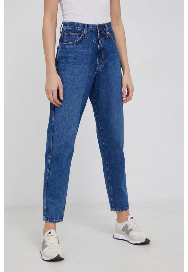 Pepe Jeans Jeansy Rachel damskie high waist. Stan: podwyższony. Kolor: niebieski