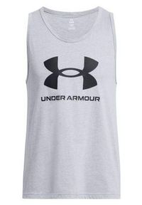 Under Armour - Koszulka męska tank top UNDER ARMOUR 1382883 bez rękawów. Kolor: szary. Długość rękawa: bez rękawów