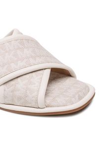 MICHAEL Michael Kors Klapki Gideon Slide 40S2GDFP1Y Beżowy. Kolor: beżowy. Materiał: materiał