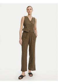 Vero Moda Spodnie materiałowe Caia 10333796 Zielony Wide Leg. Kolor: zielony. Materiał: bawełna #4